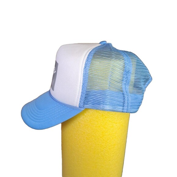 Washington State Native Logo Trucker Mesh Foam Hat Cap Blue White Snapback Retro - Picture 2 of 5